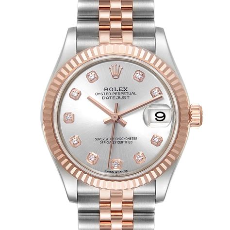 rolex rosegold silber damen